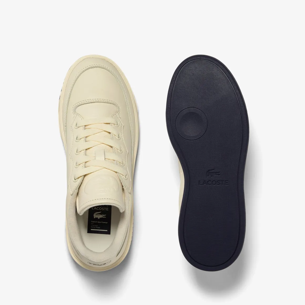 baskets_g_club_lacoste_femme_pour_rolandgarros__ecru_4.webp Roland-Garros Chaussures & Chaussettes | Chaussures & Chaussettes-Baskets G80 Club Lacoste femme pour - Ecru