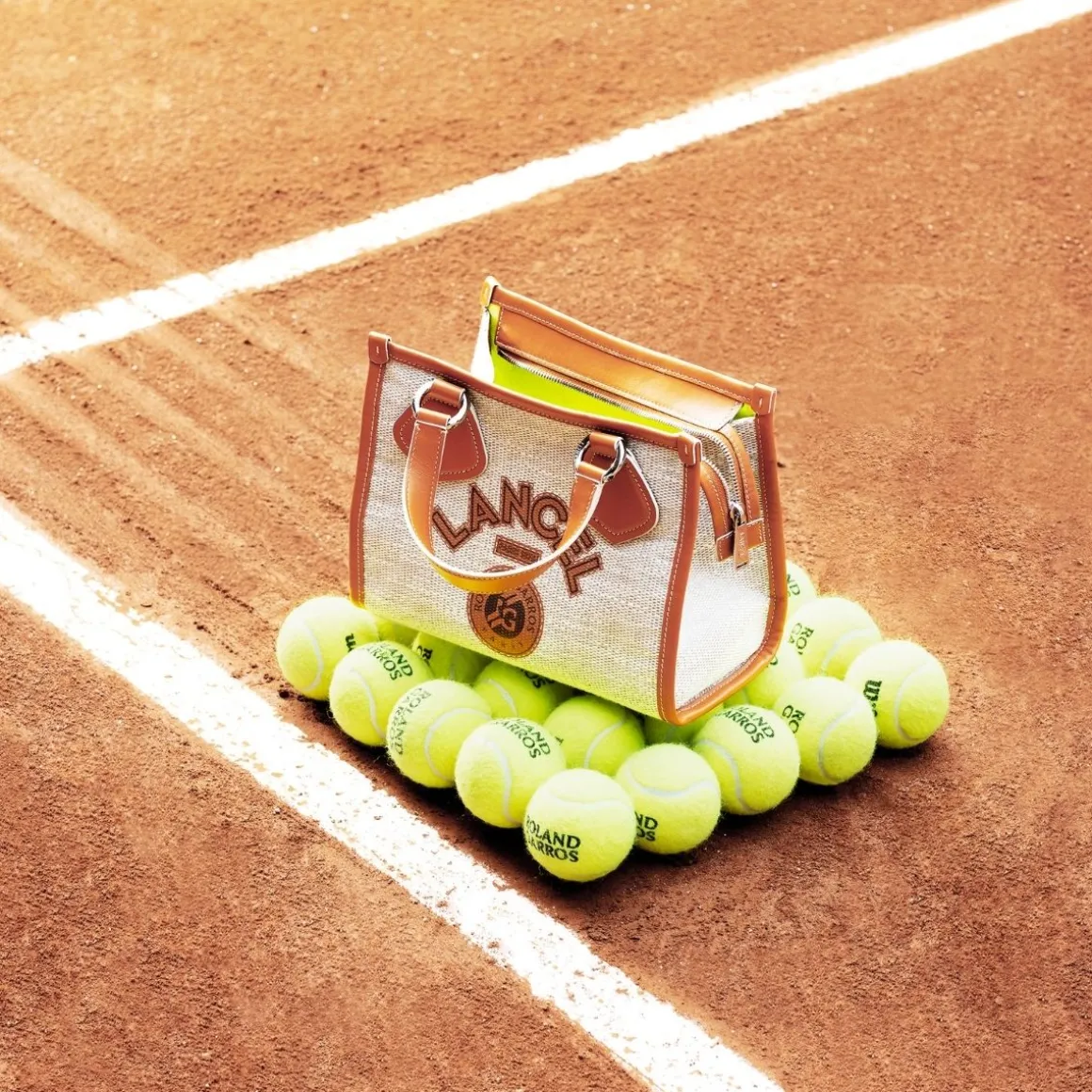 cabas_zipp_lancel_pour_rolandgarros__terre_battue_2.webp Roland-Garros Totebags & Sacs À Main | Sacs-Cabas zippé Lancel pour - Terre battue