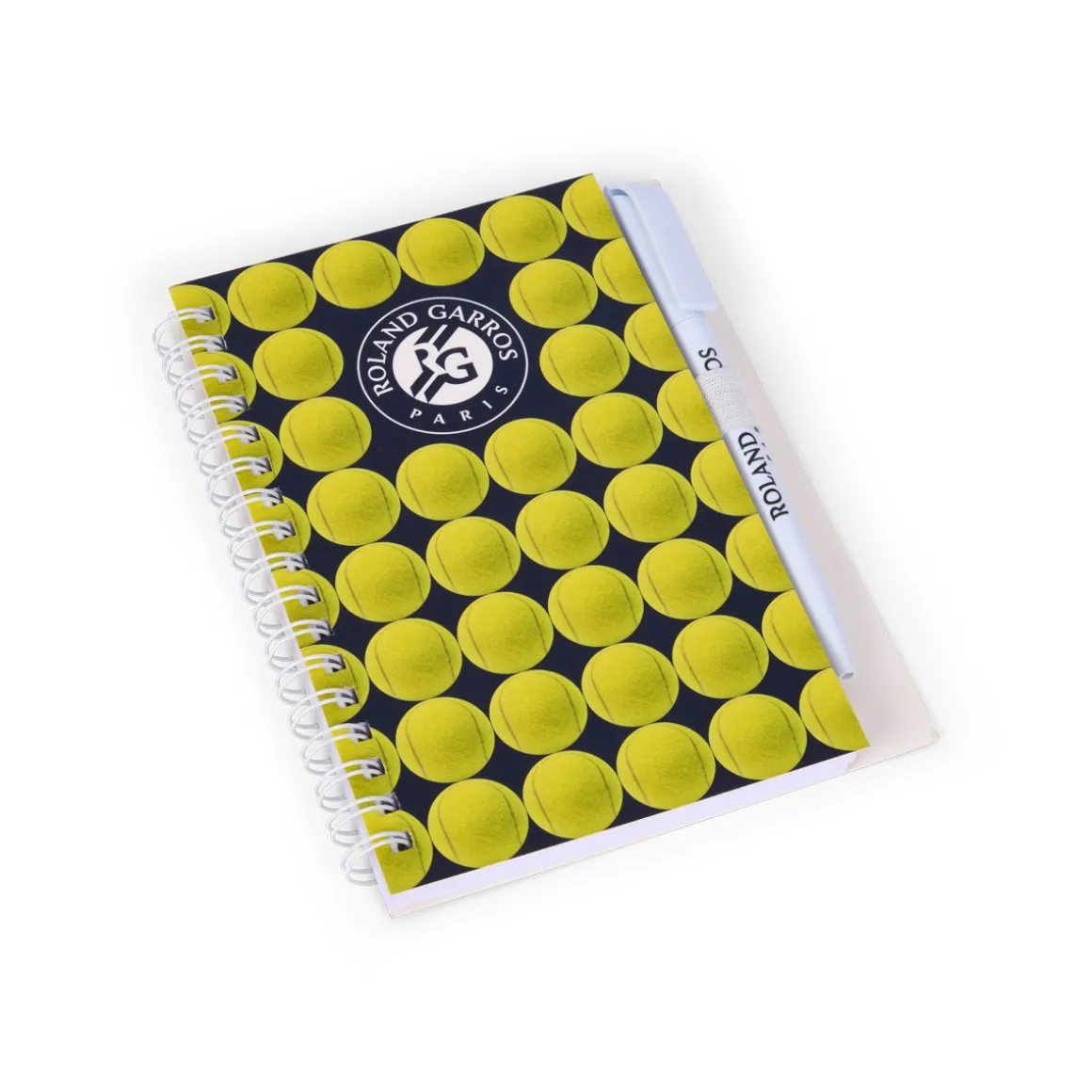 Roland-Garros Papeterie-Carnet & Stylo Autographe - Jaune et Marine
