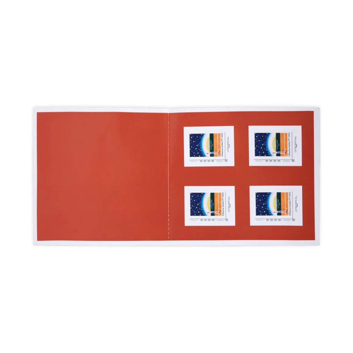 Roland-Garros Papeterie-Carnet de 4 timbres Affiche 2023