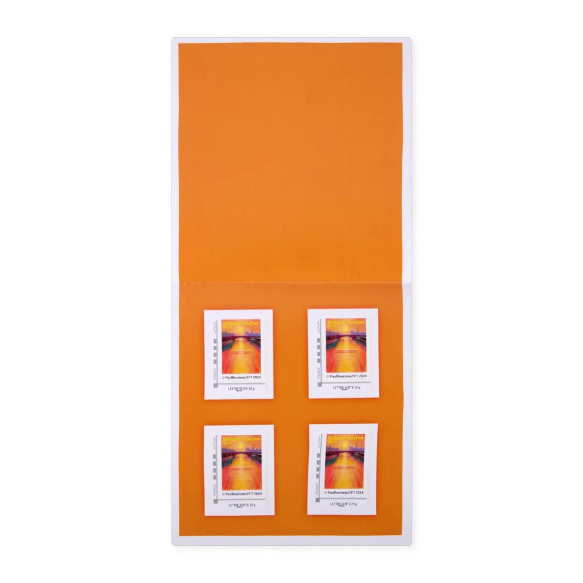 Roland-Garros Papeterie-Carnet de 4 timbres Affiche 2024 - Multicolor