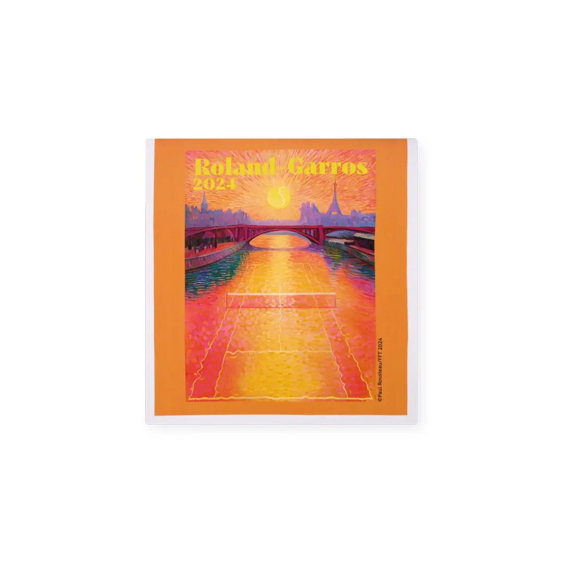 Roland-Garros Papeterie-Carnet de 4 timbres Affiche 2024 - Multicolor