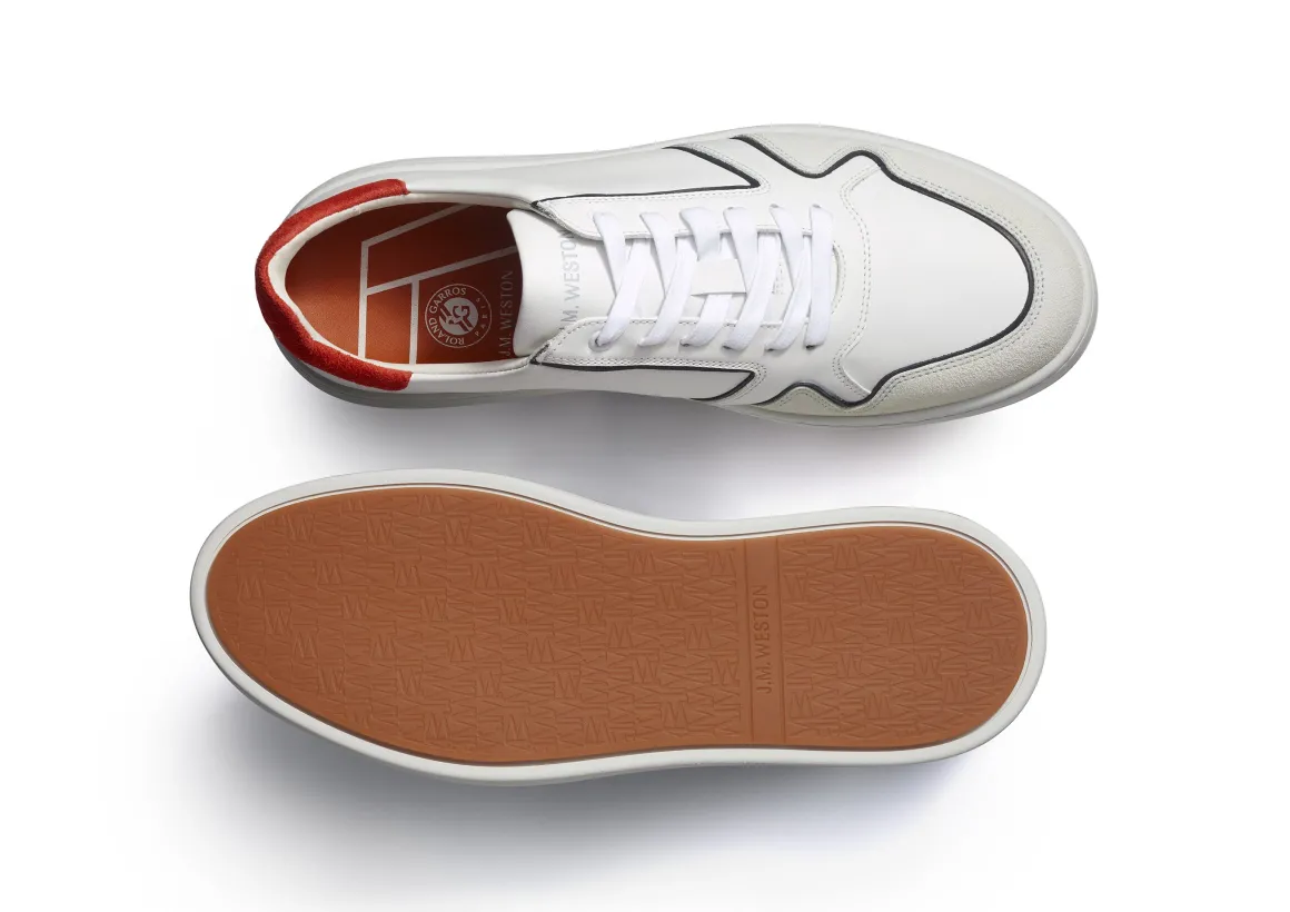 chaussures_oxford_mixte_jm_weston_x_rolandgarros__blanc_2.webp Roland-Garros Chaussures & Chaussettes | Chaussures & Chaussettes-Chaussures Oxford Mixte J.M. Weston x - Blanc