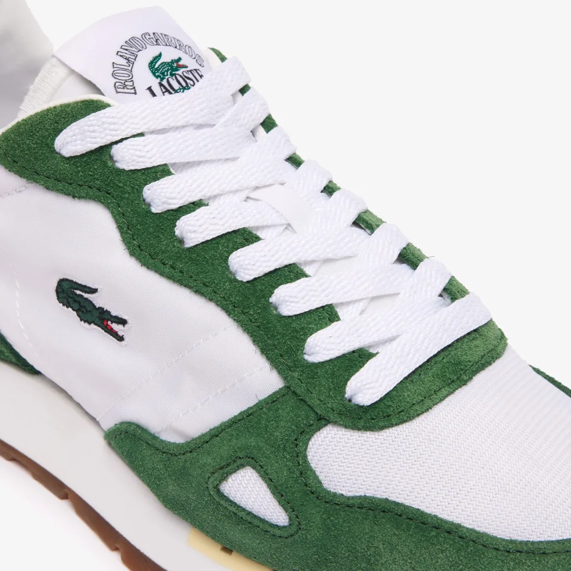 chaussures_partner_s_femme_lacoste_x_roland_garros__blanc_et_vert_5.webp Roland-Garros Chaussures & Chaussettes | Chaussures & Chaussettes-Chaussures Partner 70s Femme Lacoste x Roland Garros - Blanc et Vert