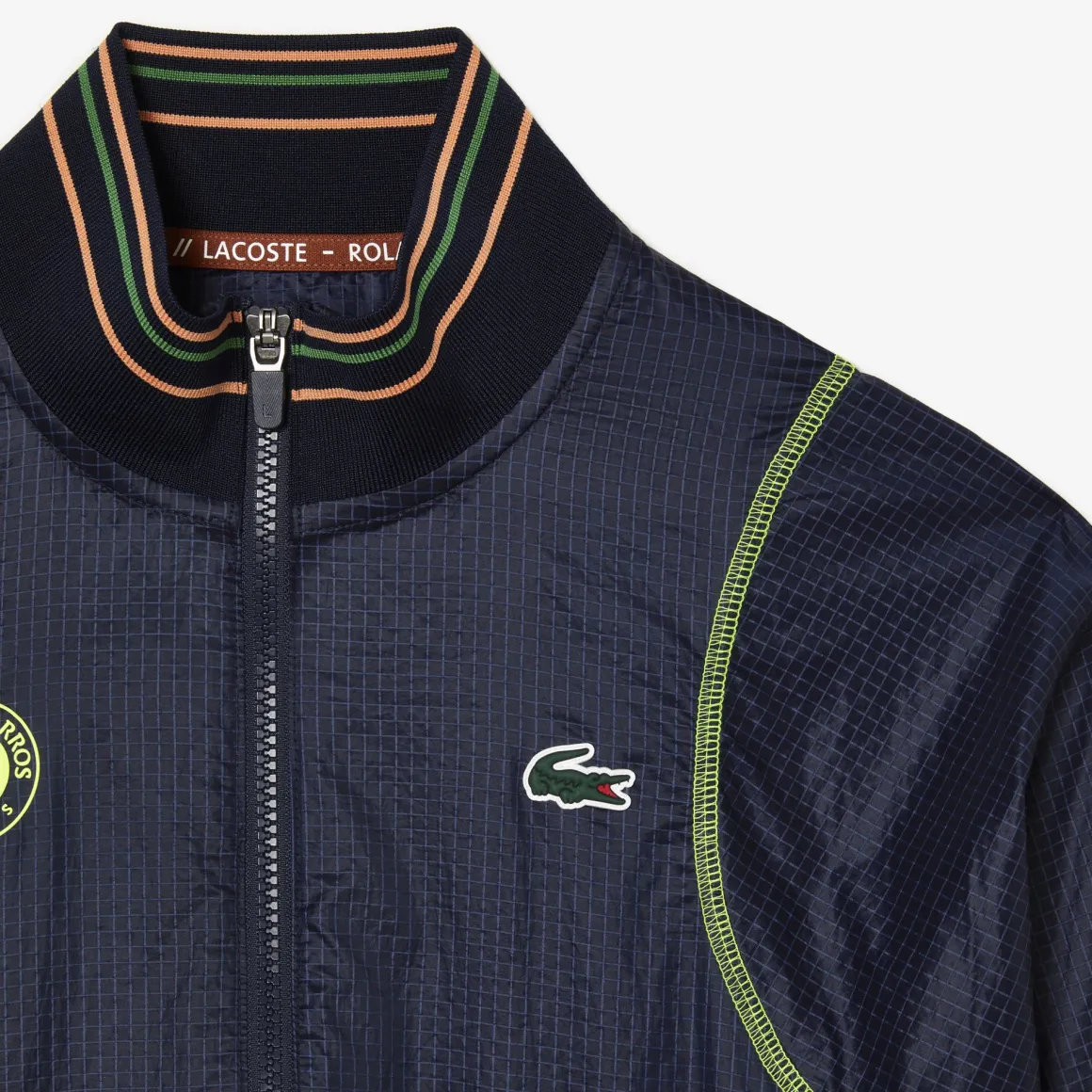 coupevent_femme_performance_lacoste_x_rolandgarros__marine_et_jaune_4.webp Roland-Garros Vestes-Coupe-vent femme performance Lacoste x - Marine et jaune