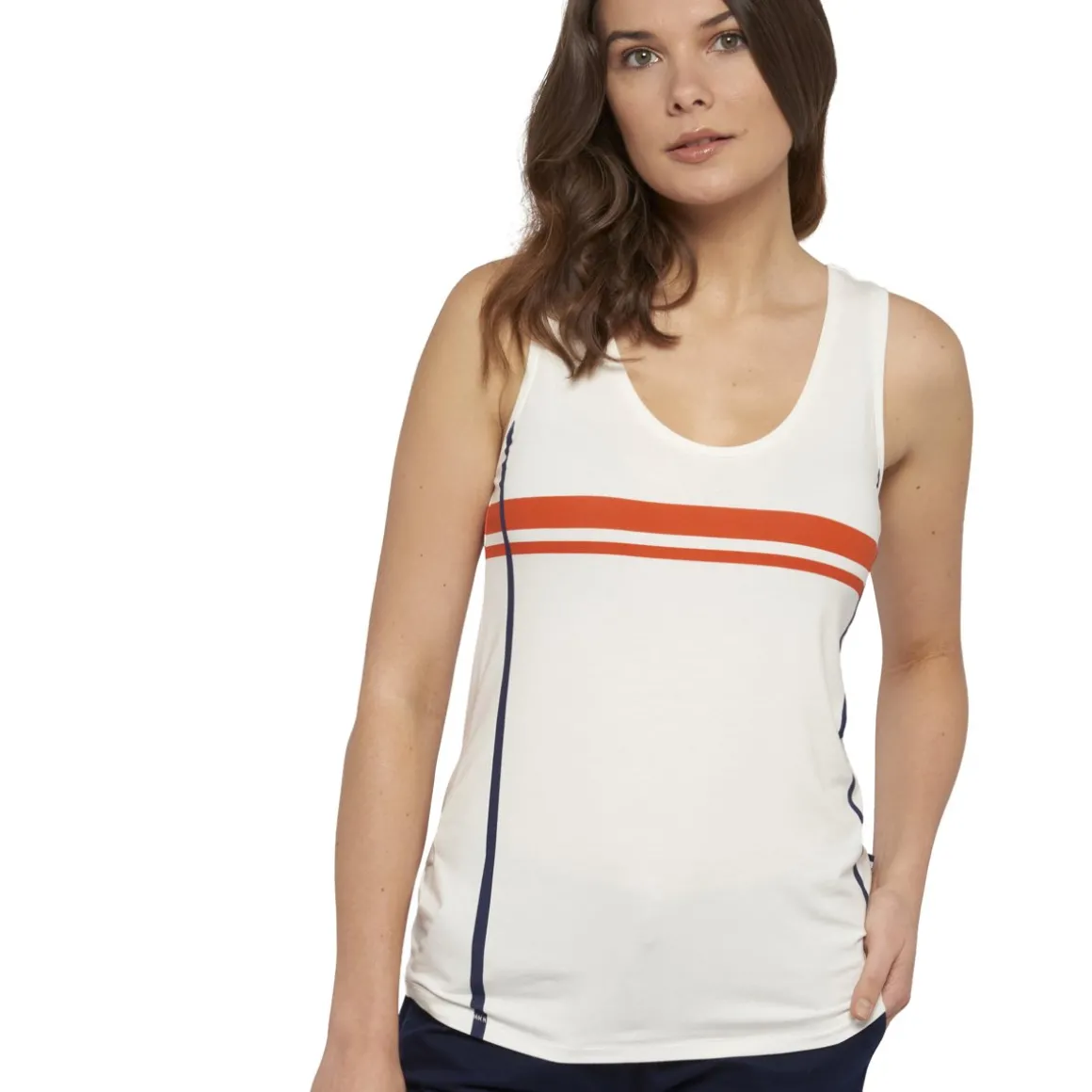 Roland-Garros T Shirts & Débardeurs-Débardeur rayé Roland Garros - écru