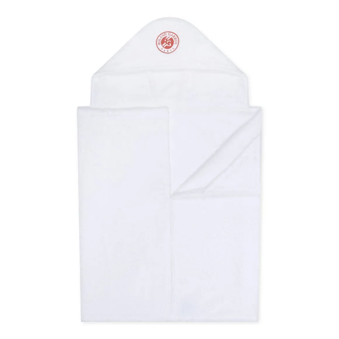 Roland-Garros Linge De Bain | Accessoires-Drap de bain à capuche enfant Carré Blanc x - Blanc