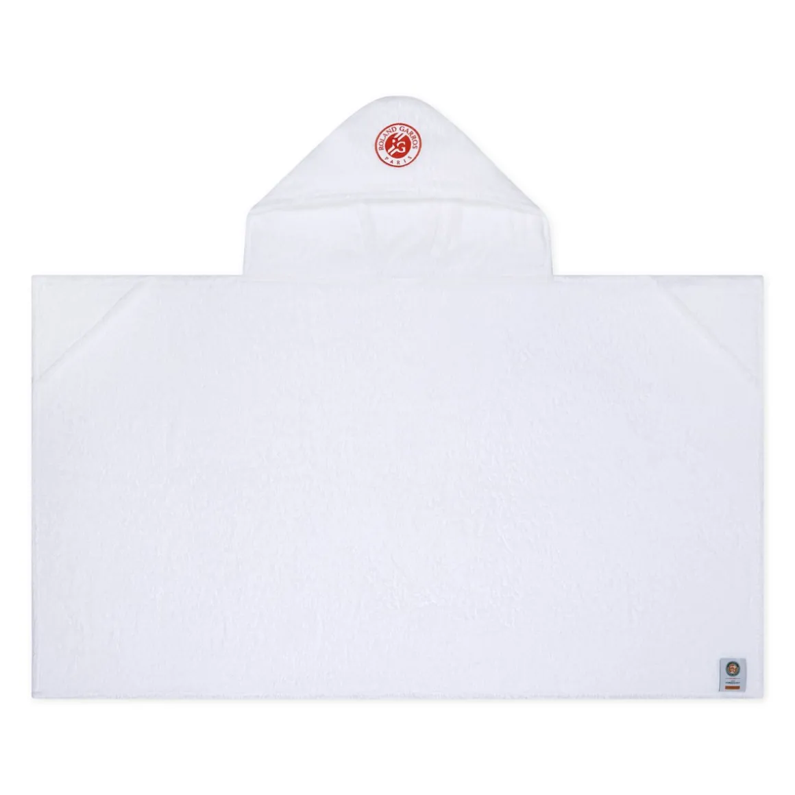 drap_de_bain__capuche_enfant_carr_blanc_x_rolandgarros__blanc_6.webp Roland-Garros Linge De Bain | Accessoires-Drap de bain à capuche enfant Carré Blanc x - Blanc
