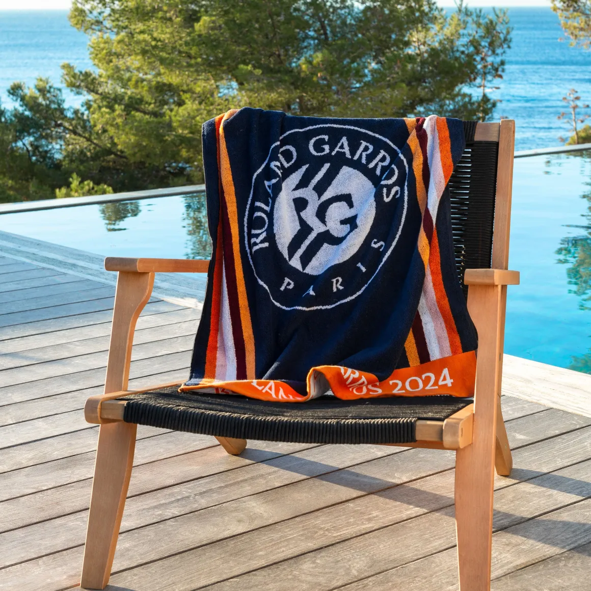 Roland-Garros Linge De Bain | Linge De Maison-Drap de plage officiel joueur•se 2024 - Marine