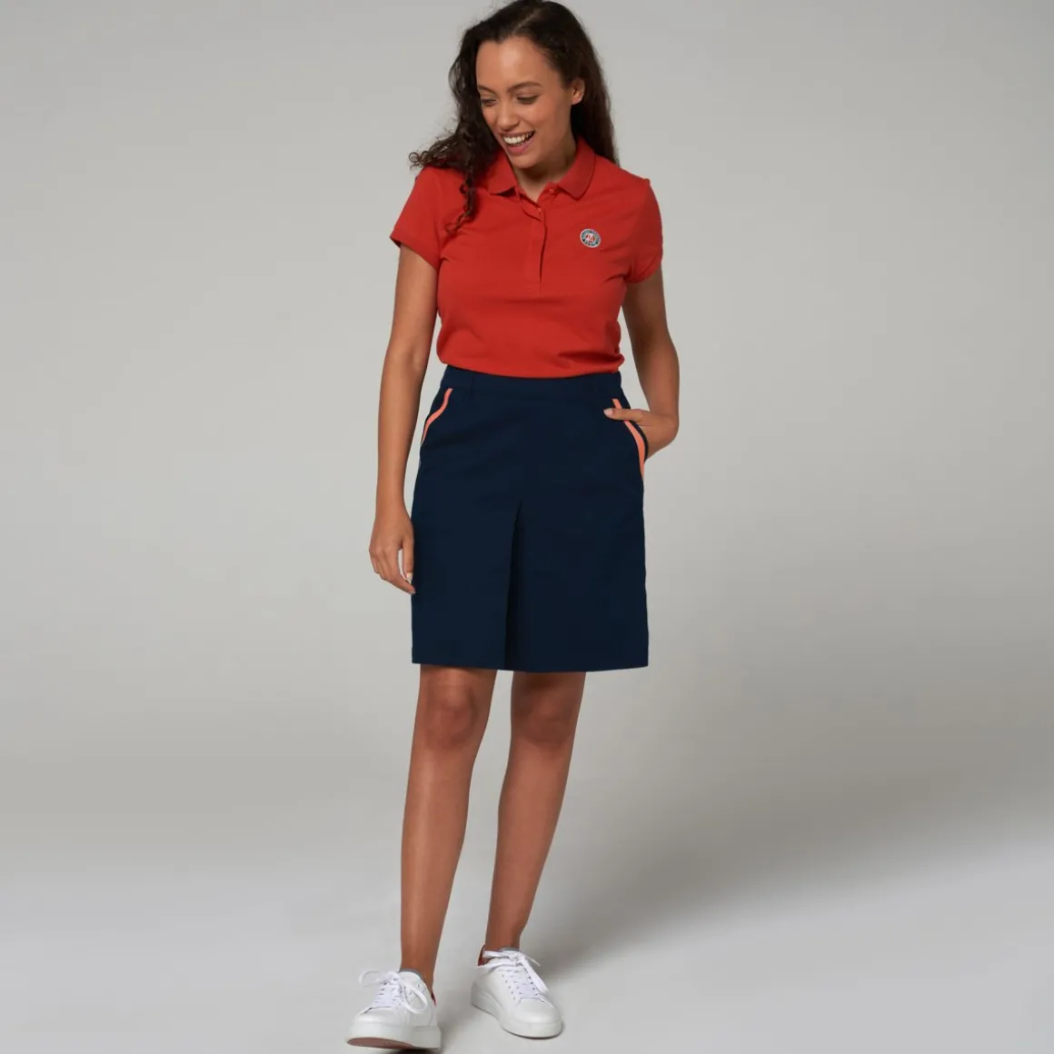 Roland-Garros Jupes, Robes & Pantalons-Jupe gabardine femme - Marine