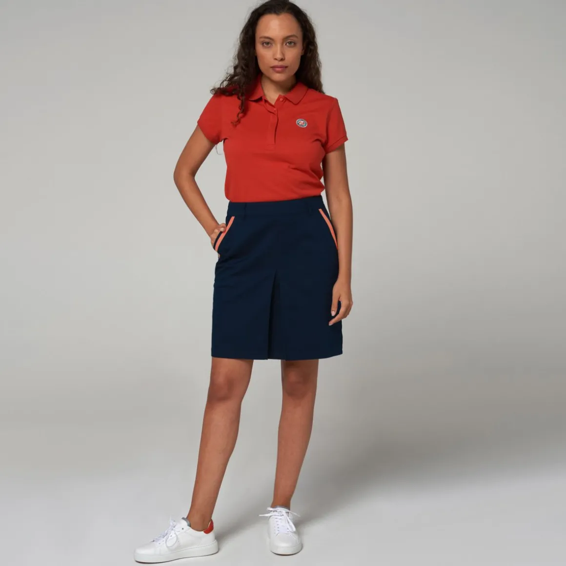 Roland-Garros Jupes, Robes & Pantalons-Jupe gabardine femme - Marine