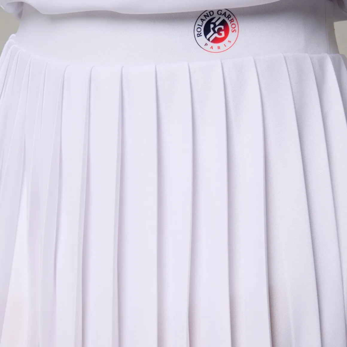 Roland-Garros Jupes, Robes & Pantalons-Jupe plissée Tricolore femme - Blanc