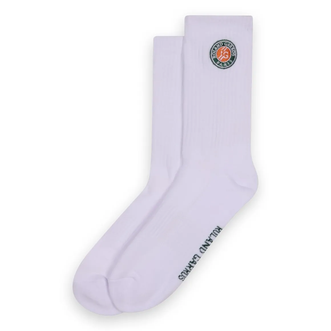 Roland-Garros Chaussures & Chaussettes | Chaussures & Chaussettes-Lot 2 paires de chaussettes hautes Logo - Blanc