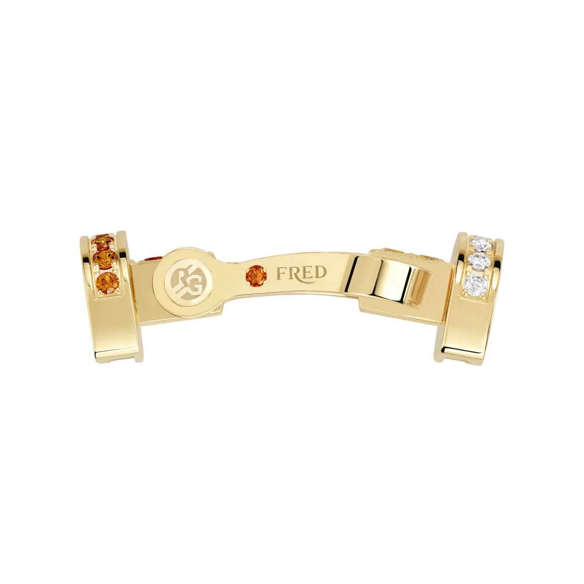 manille_force__fred_pour_rolandgarros__grand_modle_or_jaune_e_pav_diamants_et_pierres_de_couleurs_6.webp Roland-Garros Bracelets | Bracelets-Manille Force 10 Fred pour - Grand modèle or jaune 750/1000e pavé diamants et pierres de couleurs