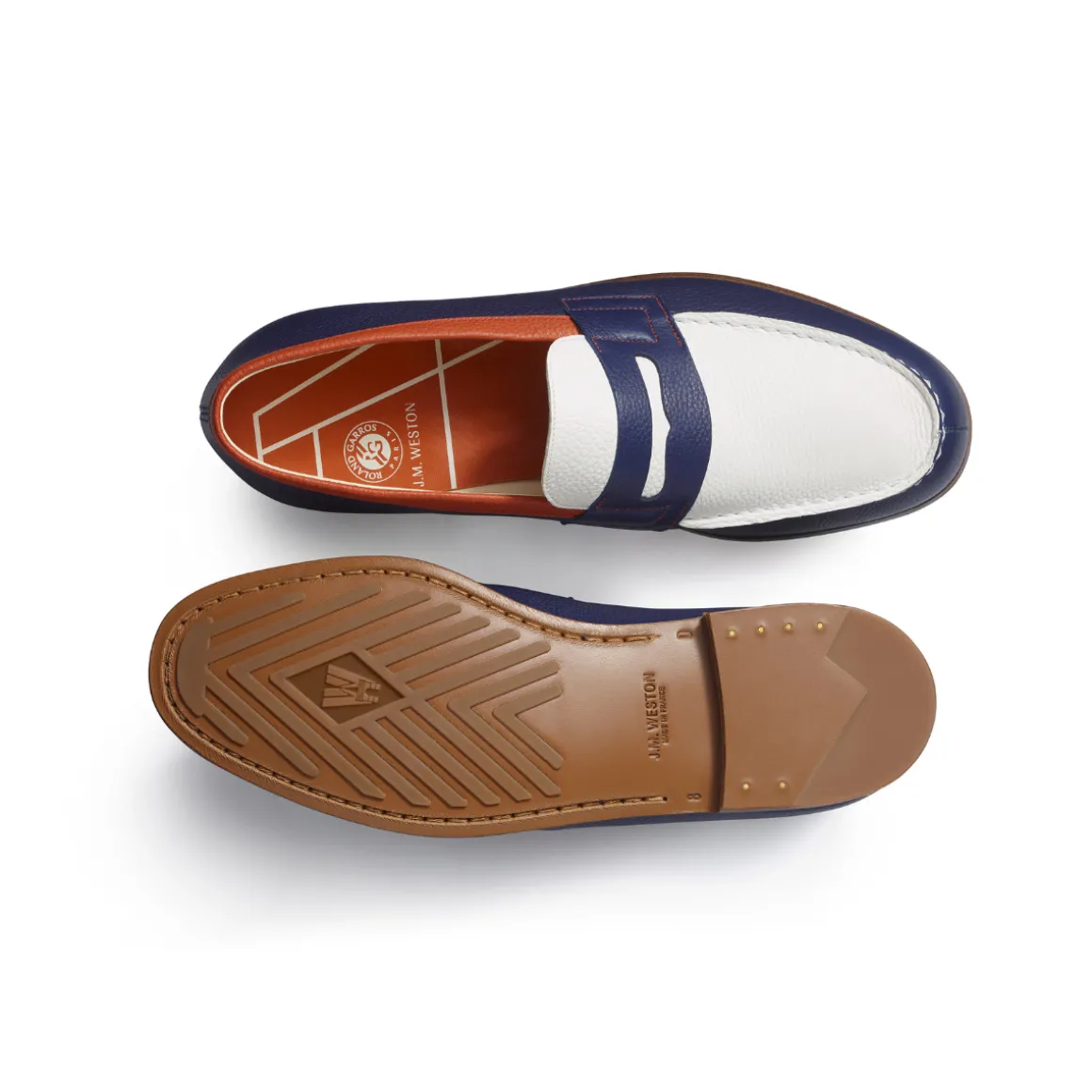mocassins_homme_jm_weston_x_rolandgarros__marine_5.webp Roland-Garros Chaussures & Chaussettes | Chaussures-Mocassins Homme J.M Weston x - Marine