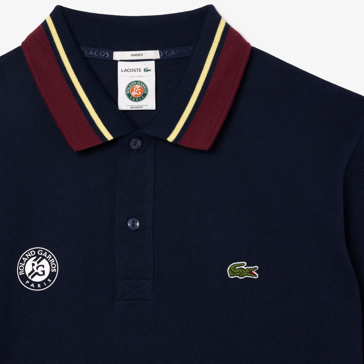 polo_arbitre_unisexe_sport_dition_lacoste_x_roland_garros__marine_4.webp Roland-Garros Tenue De Tennis Femmes | Tenues De Tennis Femmes-Polo arbitre unisexe Sport édition Lacoste x Roland Garros - Marine