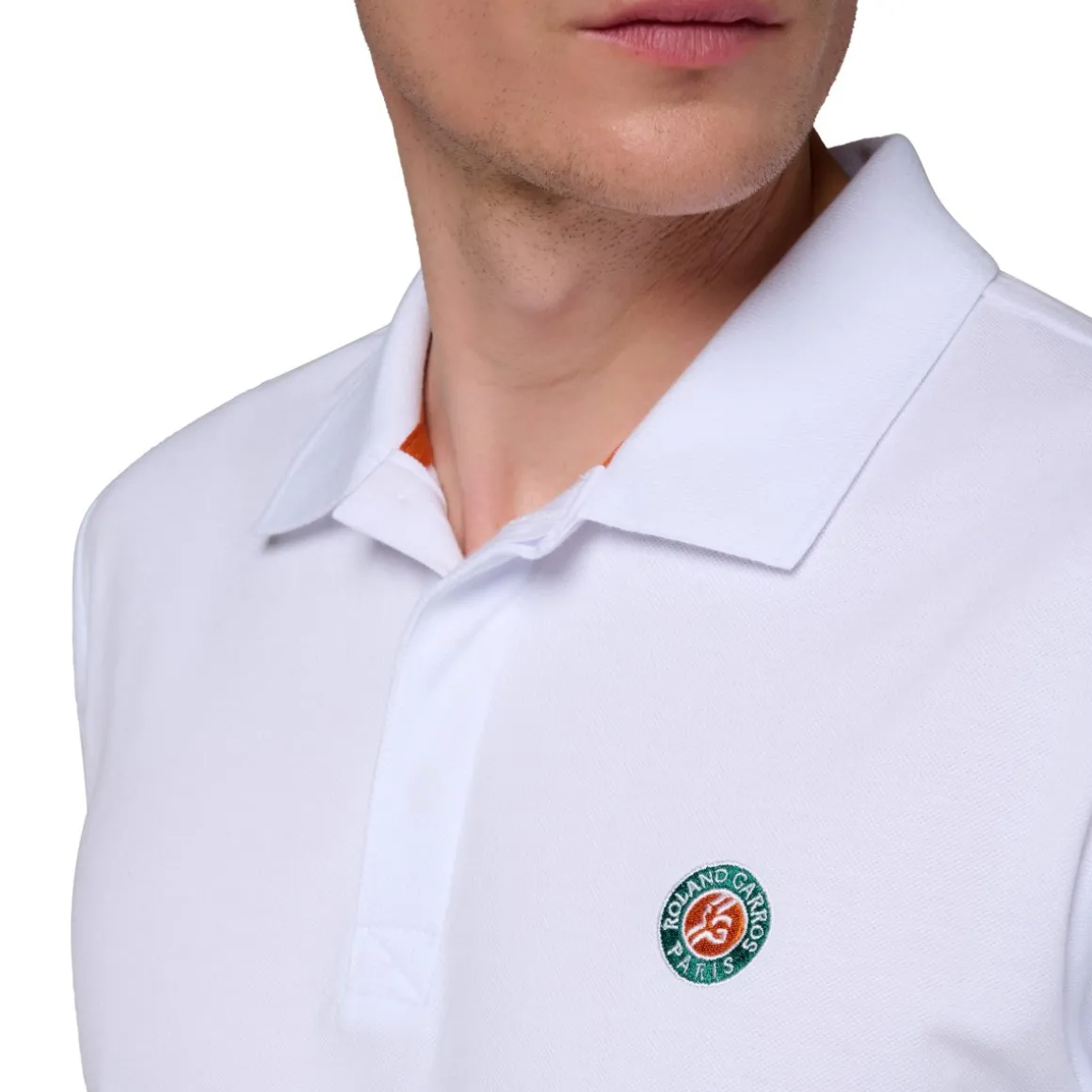 Roland-Garros Polos-Polo Basique Homme - Blanc