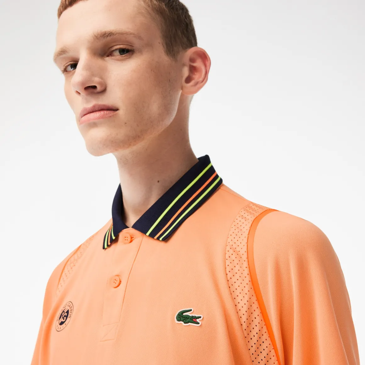 polo_bicolore_homme_lacoste_sport_dition_pour_roland_garros_ultradry__terre_battue_2.webp Roland-Garros Tenues De Tennis Hommes | Tenues De Tennis Hommes-Polo bicolore homme Lacoste Sport Édition pour Roland Garros ultra-dry - Terre battue