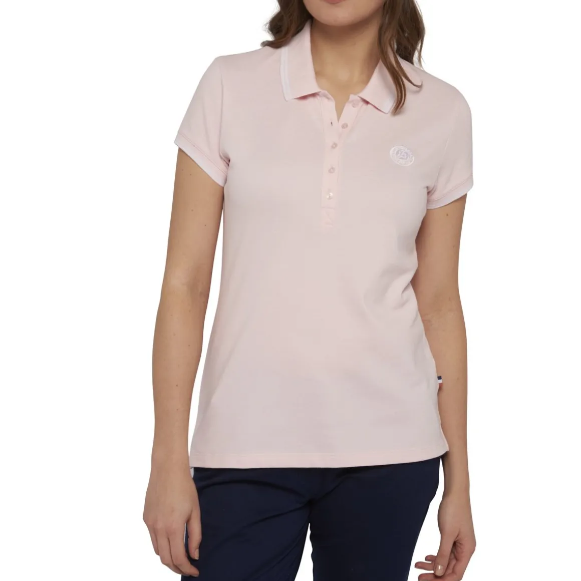 polo_en_coton_piqu_femme_rolandgarros__rose_1.webp Roland-Garros Polos & Chemises-Polo en coton piqué femme - rose