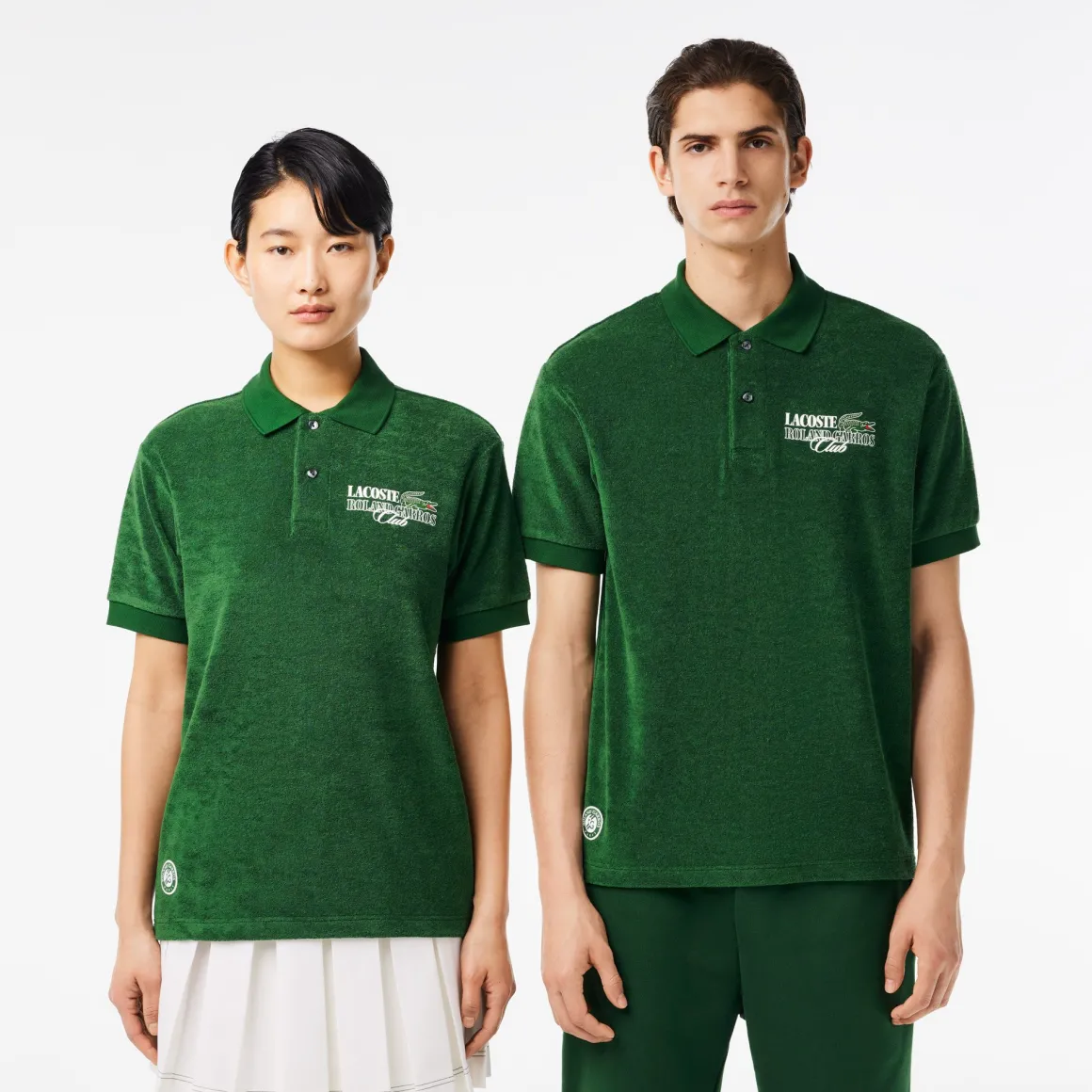 Roland-Garros Polos-Polo en maille éponge homme Édition Lacoste x - Vert
