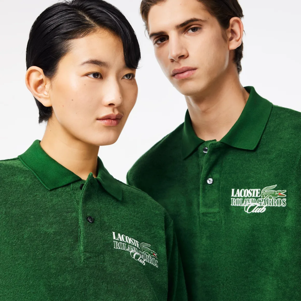 Roland-Garros Polos-Polo en maille éponge homme Édition Lacoste x - Vert