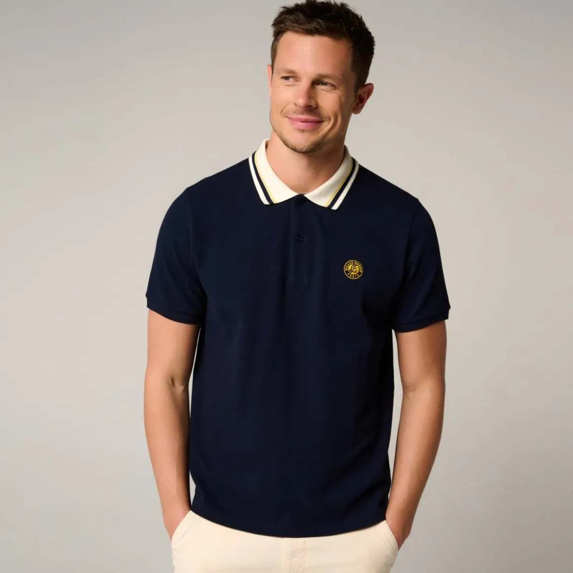 Roland-Garros Polos-Polo Heritage homme - Marine