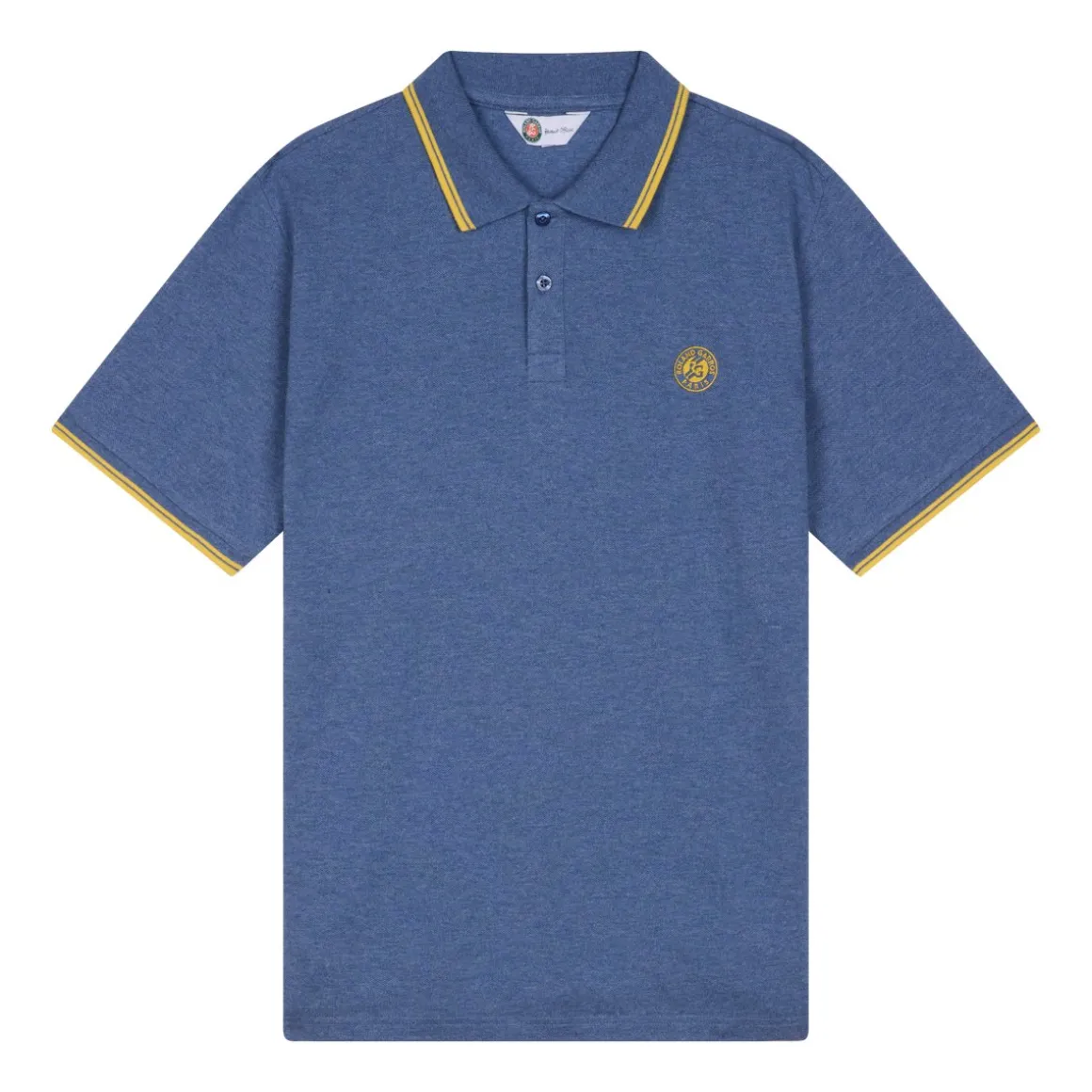 Roland-Garros Polos-Polo Heritage homme - Marine et jaune