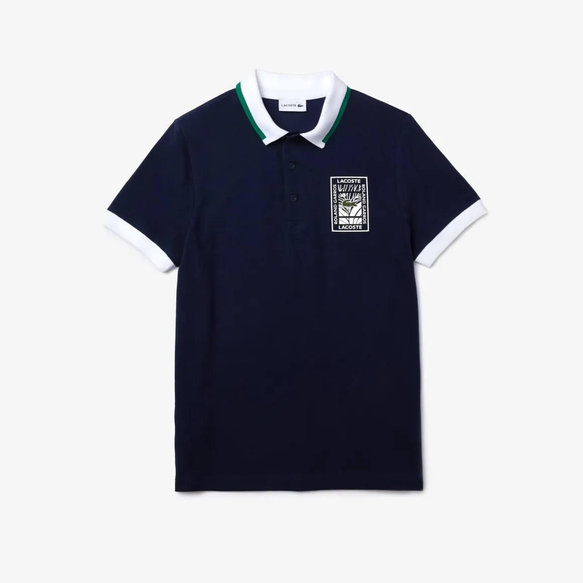 polo_lacoste_x_rolandgarros_en_coton__motif_vgtal__bleu_marine_5.webp Roland-Garros Polos-Polo Lacoste x en coton à motif végétal - Bleu marine