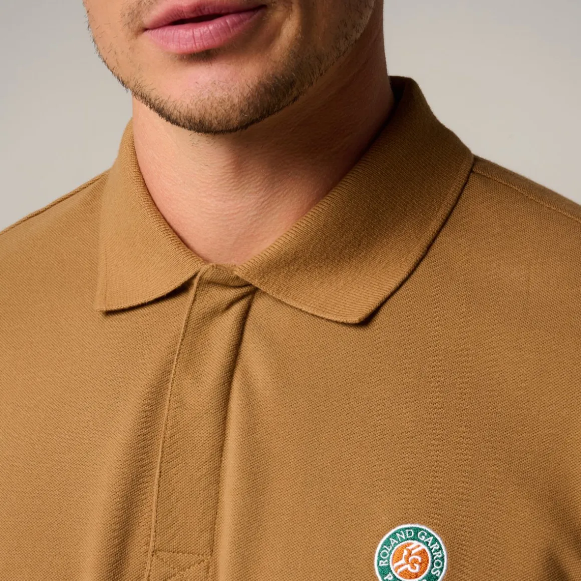 Roland-Garros Polos-Polo Original homme - Mastic