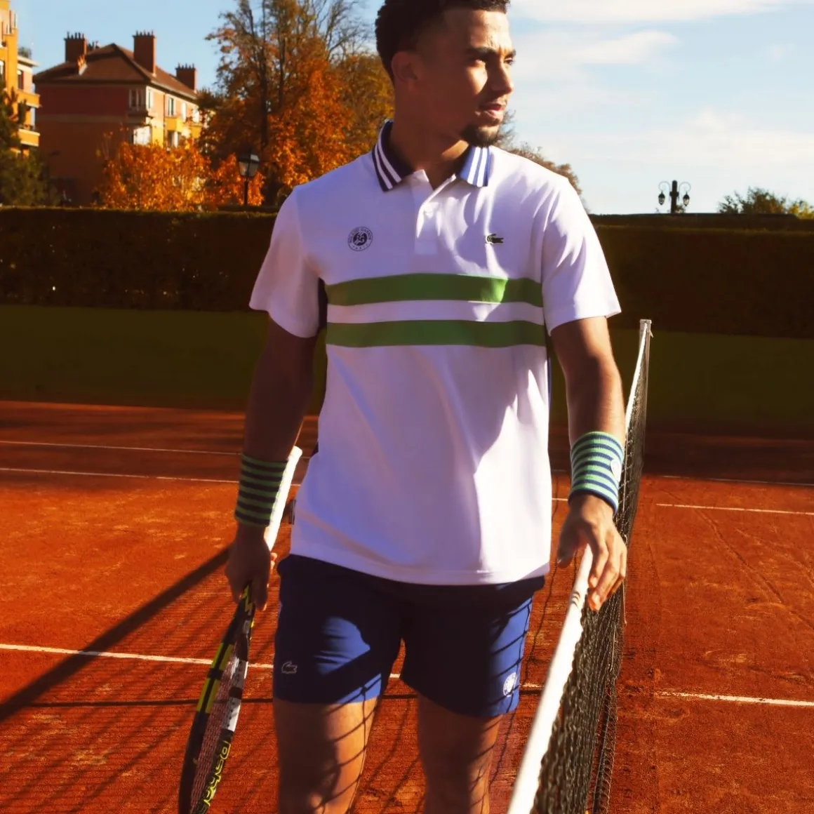 Roland-Garros Tenues De Tennis Hommes | Tenues De Tennis Hommes-Polo Performance homme Lacoste x - Blanc