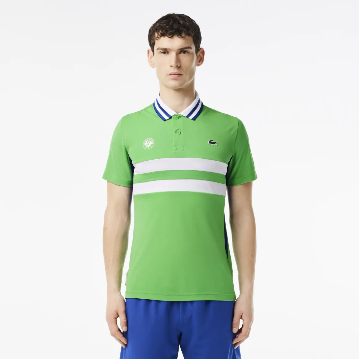 Roland-Garros Tenues De Tennis Hommes | Tenues De Tennis Hommes-Polo Performance homme Lacoste x - Vert