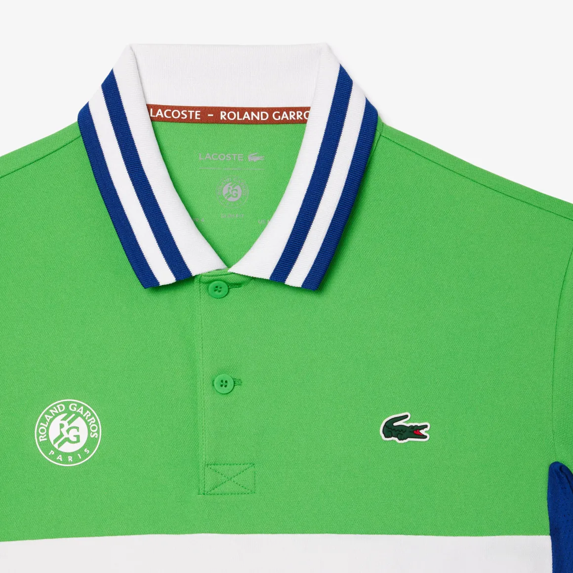 polo_performance_homme_lacoste_x_rolandgarros__vert_6.webp Roland-Garros Tenues De Tennis Hommes | Tenues De Tennis Hommes-Polo Performance homme Lacoste x - Vert