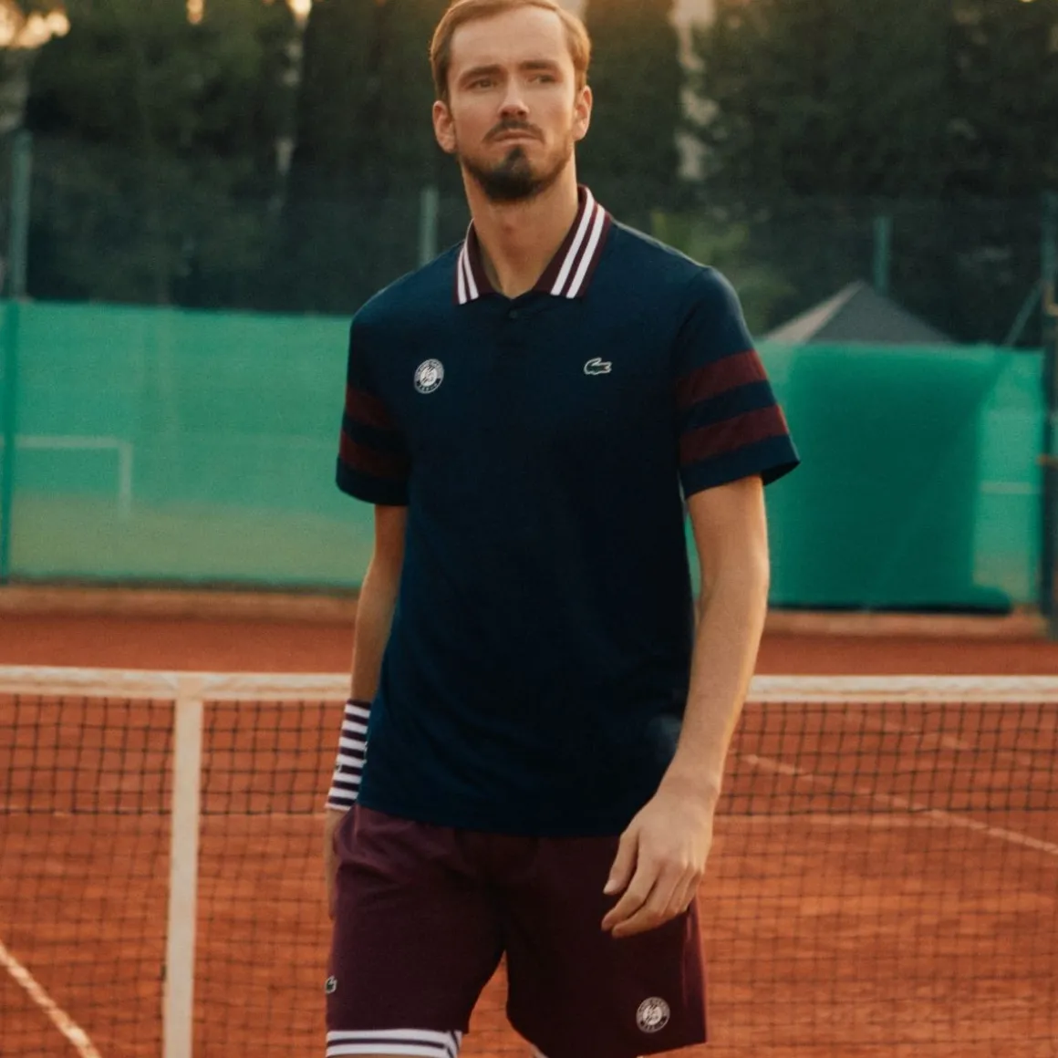 Roland-Garros Tenues De Tennis Hommes | Tenues De Tennis Hommes-Polo Performance Medvedev homme Lacoste x - Marine