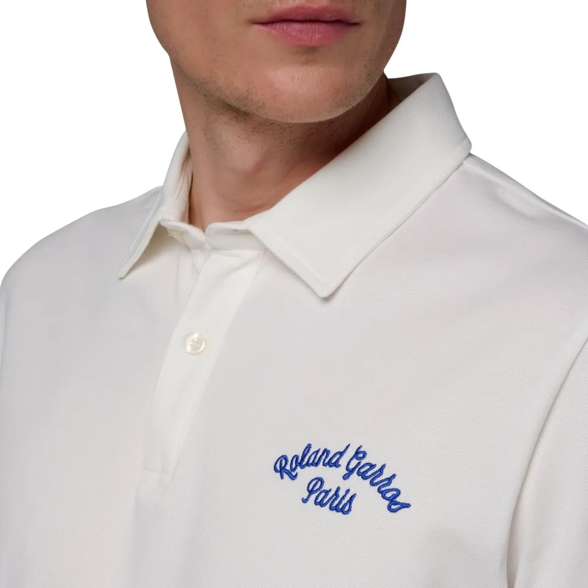polo_stripes_homme__ecru_2.webp Roland-Garros Polos-Polo Stripes Homme - Ecru