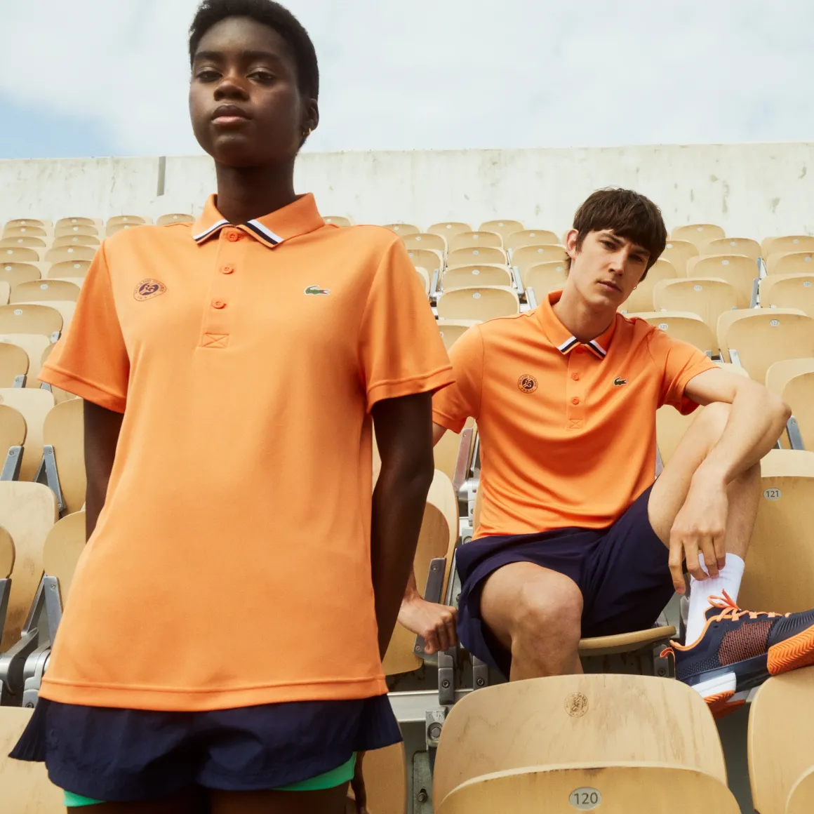 Roland-Garros Tenues De Ramasseurs De Balles | Tenue De Tennis Femmes-Polo unisexe ramasseur de balles Lacoste pour - Mandarinier