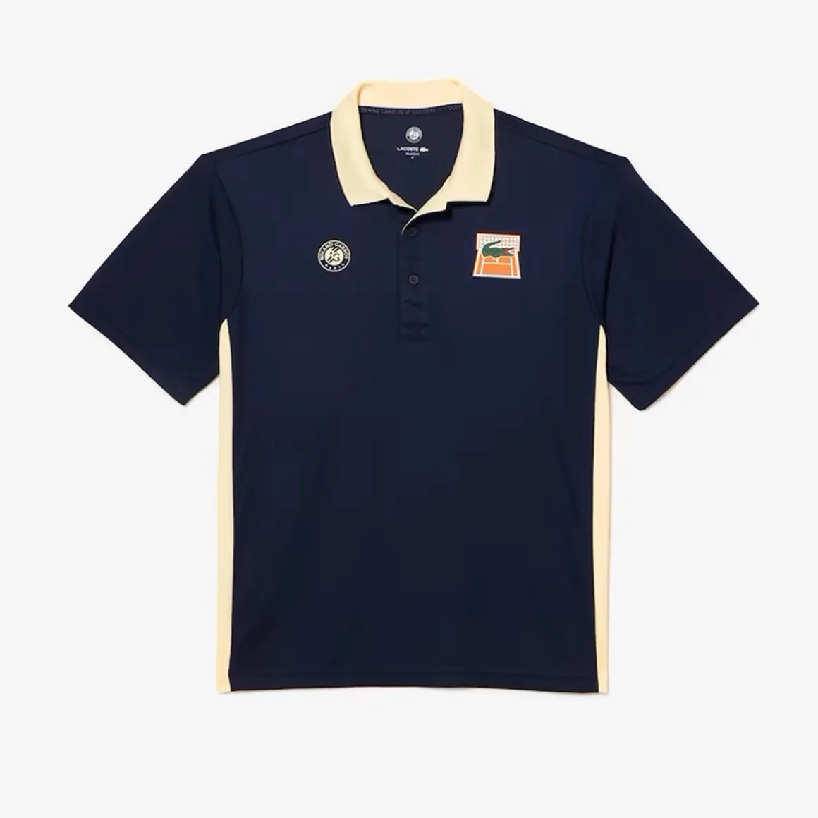 polo_unisexe_ramasseur_de_balles_lacoste_sport_pour_roland_garros__marine_3.webp Roland-Garros Tenues De Ramasseurs De Balles | Polos & Chemises-Polo unisexe Ramasseur de balles Lacoste Sport pour Roland Garros - Marine