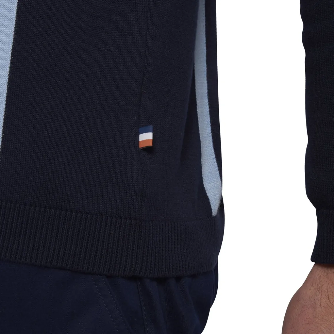 pull_rolandgarros_en_coton_avec_rayures_verticales_homme__bleu_marine_3.webp Roland-Garros Pulls & Sweats-Pull en coton avec rayures verticales homme - bleu marine