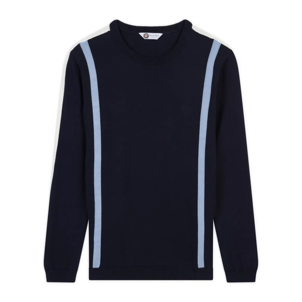 pull_rolandgarros_en_coton_avec_rayures_verticales_homme__bleu_marine_5.webp Roland-Garros Pulls & Sweats-Pull en coton avec rayures verticales homme - bleu marine