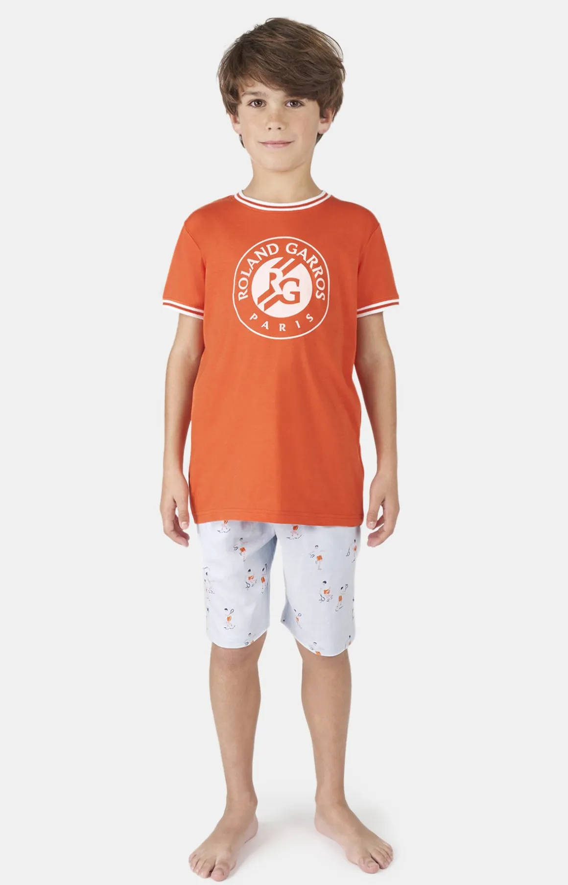 Roland-Garros Bas | Hauts-Pyjama court garçon Arthur x - Terre Battue