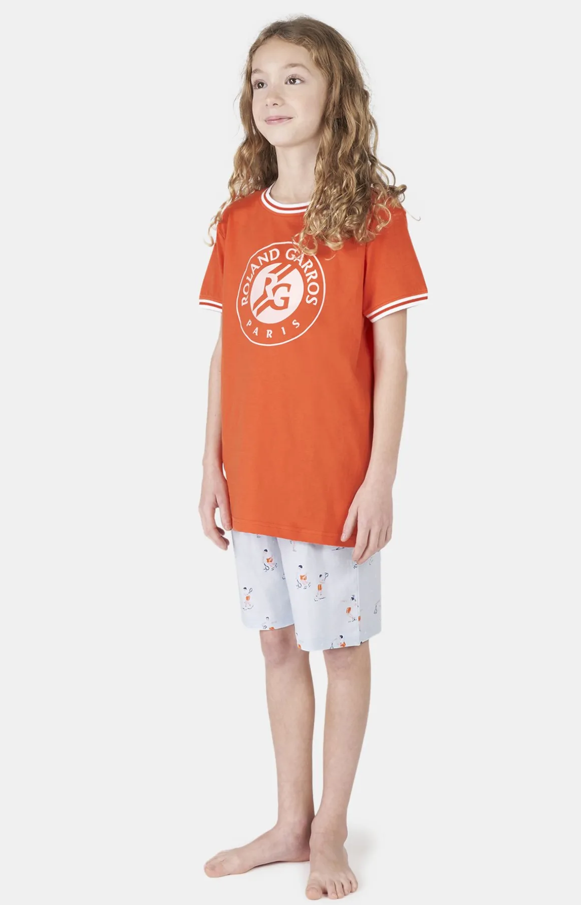pyjama_court_garon_arthur_x_rolandgarros__terre_battue_2.webp Roland-Garros Bas | Hauts-Pyjama court garçon Arthur x - Terre Battue