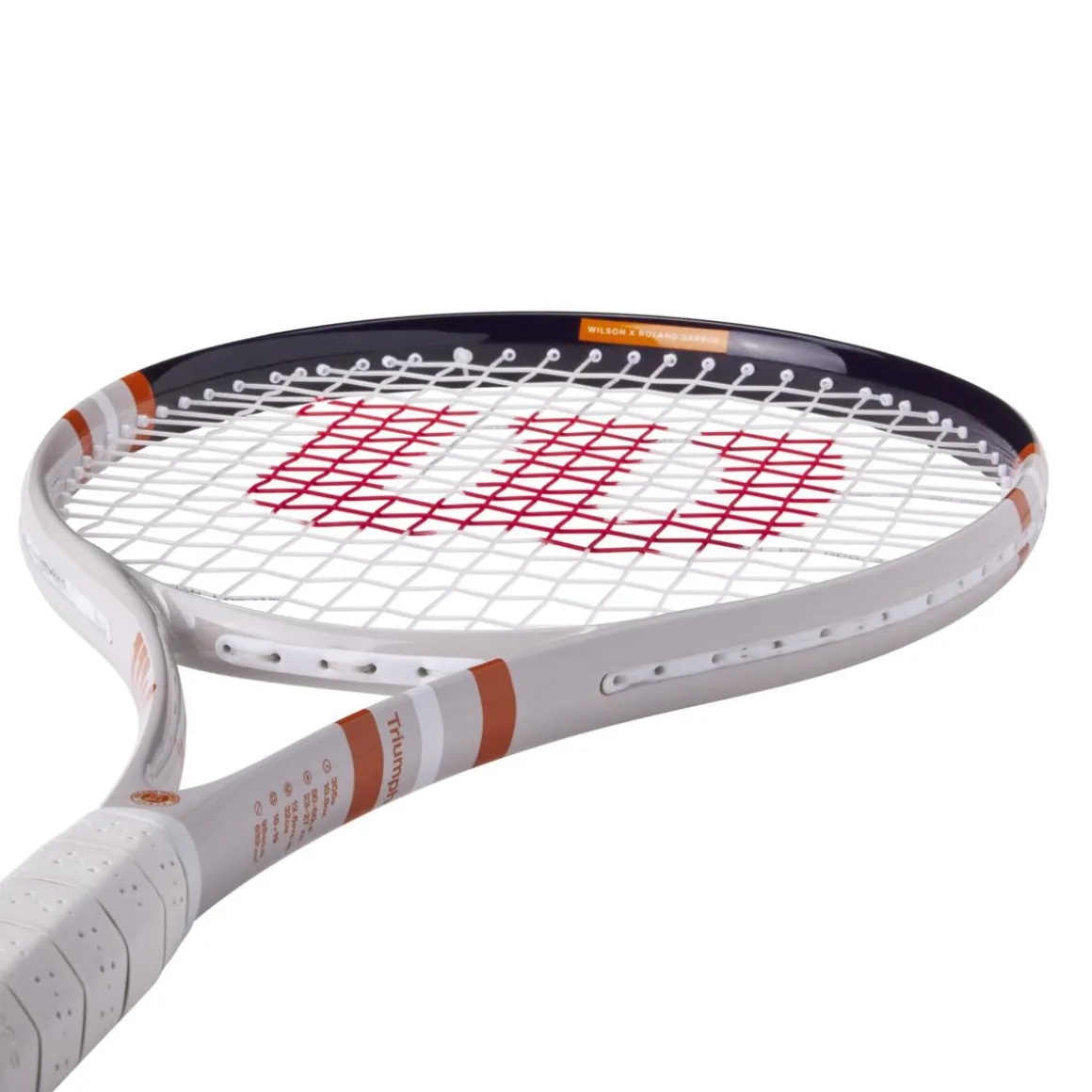 Roland-Garros Raquettes | Raquettes-Raquette de tennis Triumph Wilson x - Blanc et Terre Battue