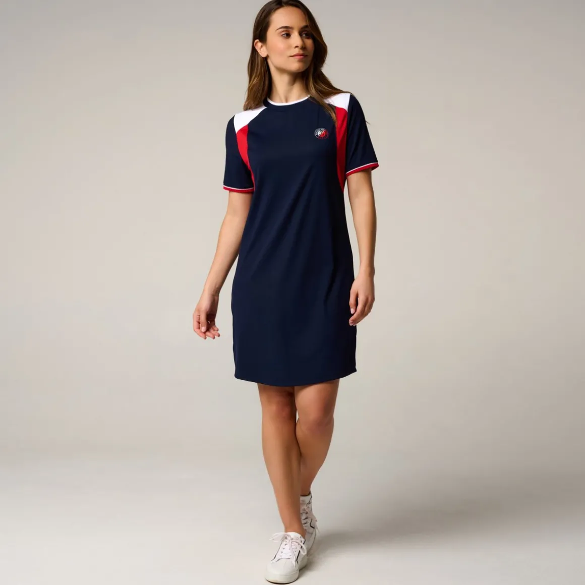 robe_tricolore_femme_rolandgarros__marine_3.webp Roland-Garros Jupes, Robes & Pantalons-Robe Tricolore femme - Marine