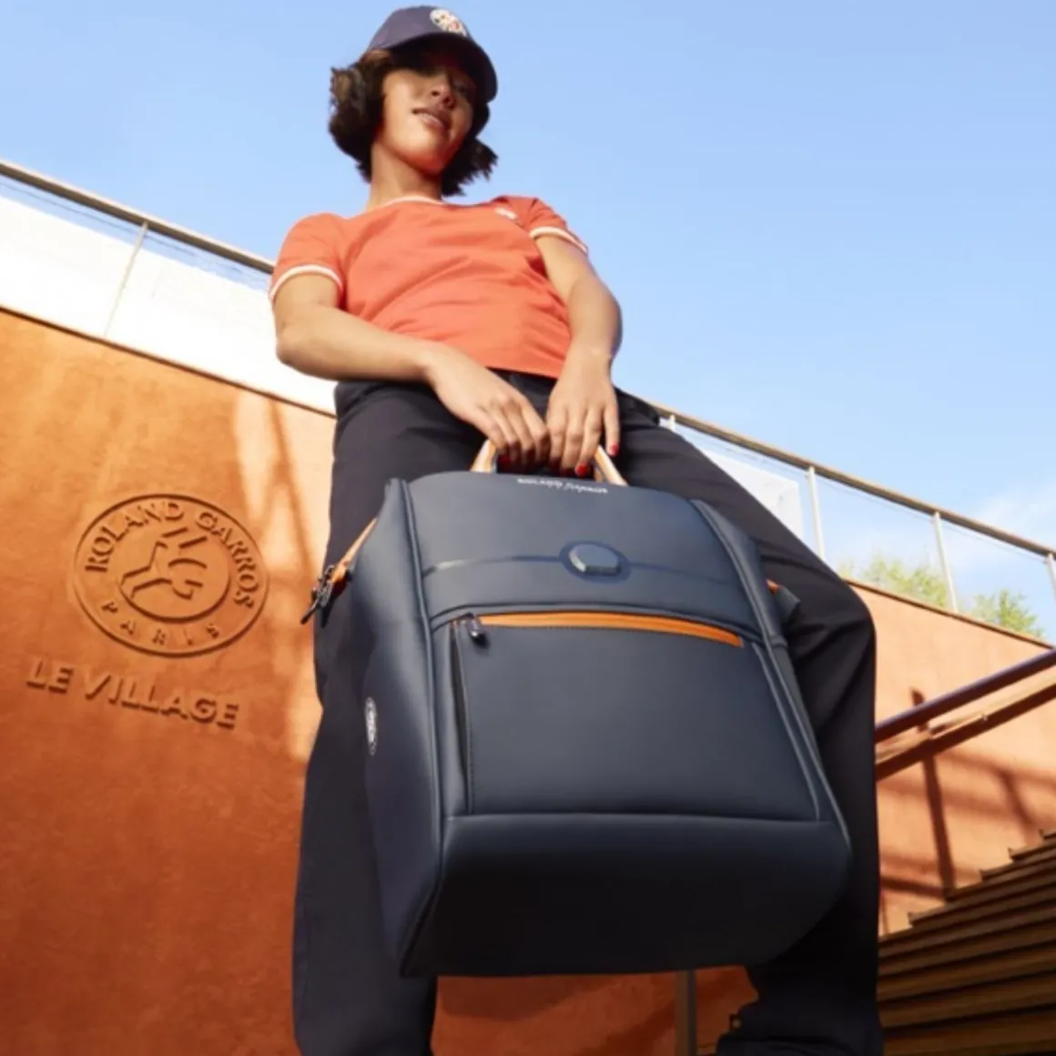 Roland-Garros Bagageries | Sacs-Sac à dos (PROTECTION PC 14") Delsey x - Marine