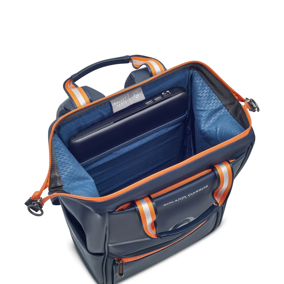 sac__dos_protection_pc_quot_delsey_x_rolandgarros__marine_5.webp Roland-Garros Bagageries | Sacs-Sac à dos (PROTECTION PC 14") Delsey x - Marine