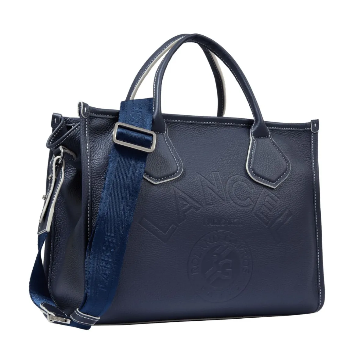 Roland-Garros Totebags & Sacs À Main | Sacs-Sac Cabas Zippé Cuir Lancel Paris x - Marine