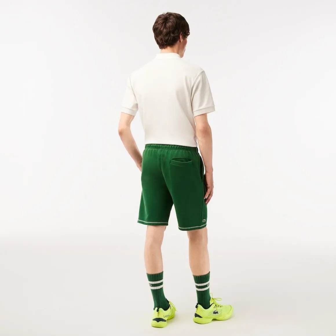 Roland-Garros Tenues De Tennis Hommes | Tenues De Tennis Hommes-Short homme Lacoste pour Roland Garros - Vert