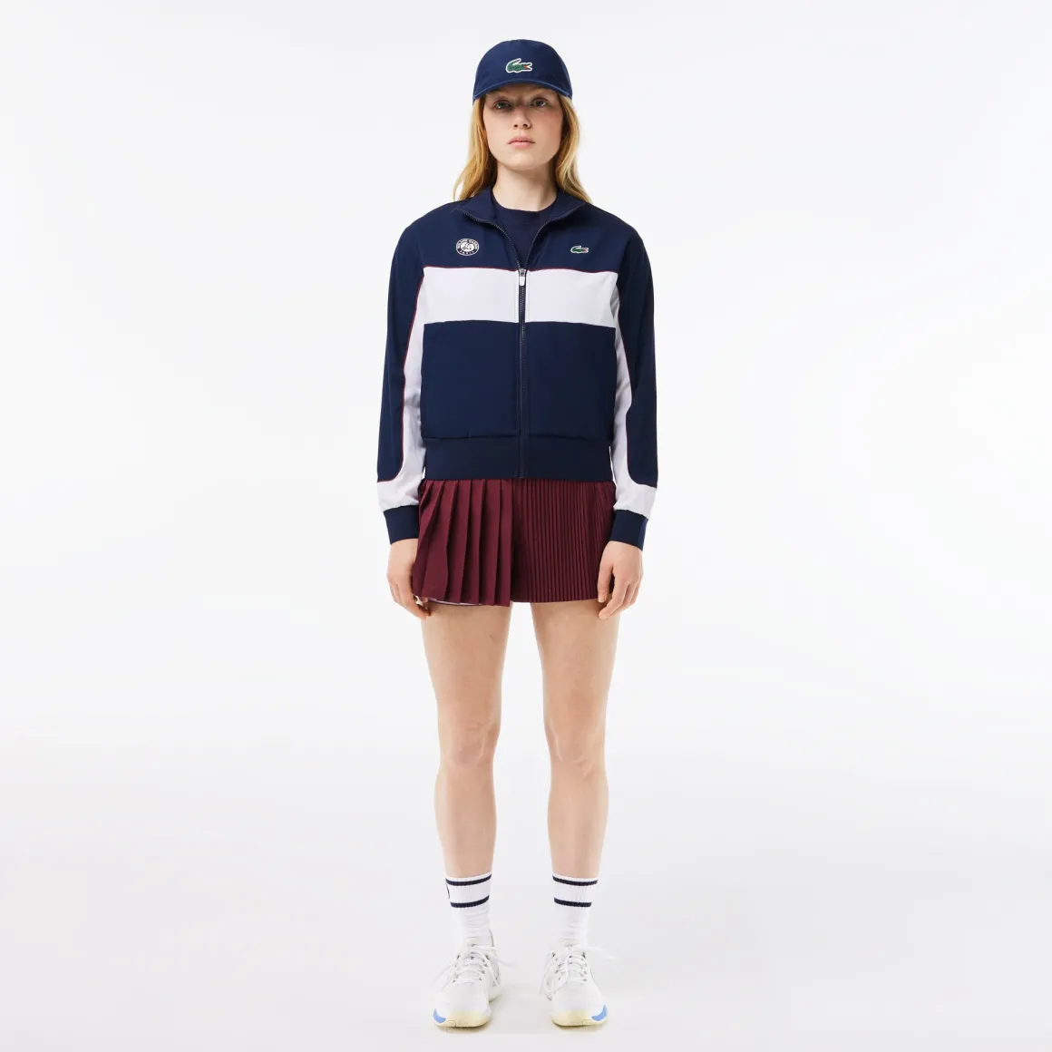 short_tennis_femme_pliss_sport_dition_roland_garros_2.webp Roland-Garros Tenue De Tennis Femmes | Tenues De Tennis Femmes-Short tennis Femme plissé Sport édition Roland Garros