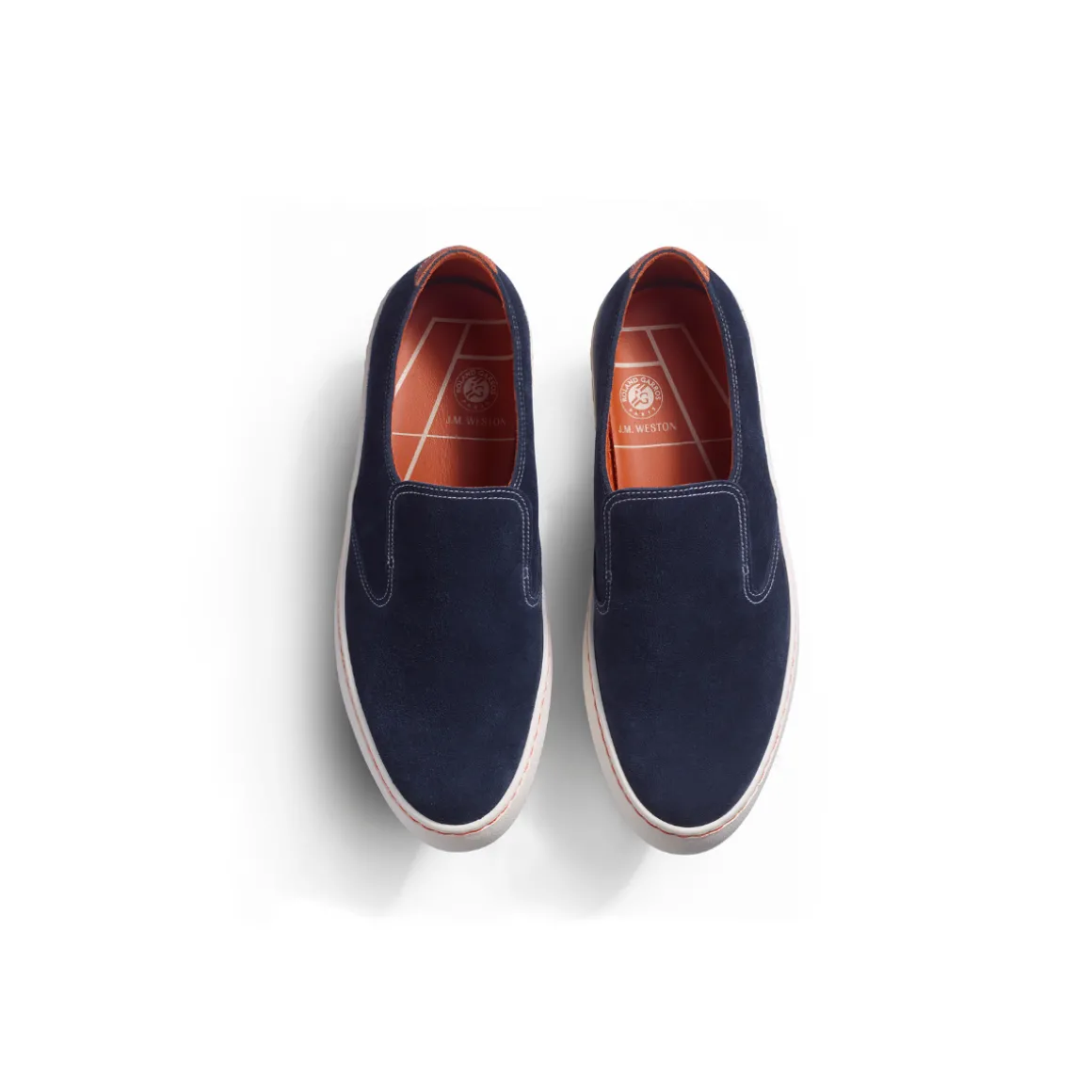 sneaker__unisexe_jm_weston_x_rolandgarros__marine_3.webp Roland-Garros Chaussures & Chaussettes | Chaussures & Chaussettes-Sneaker 1938 Unisexe J.M Weston x - Marine