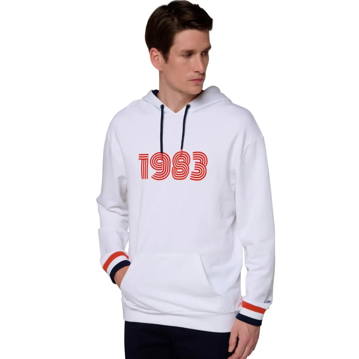 Roland-Garros Pulls & Sweats-Sweat à Capuche 1983 Homme - Blanc