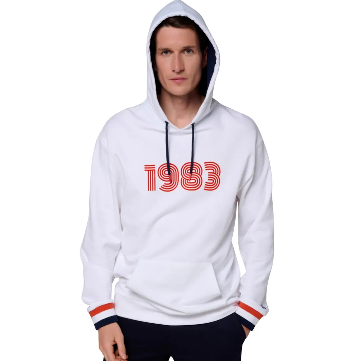 Roland-Garros Pulls & Sweats-Sweat à Capuche 1983 Homme - Blanc